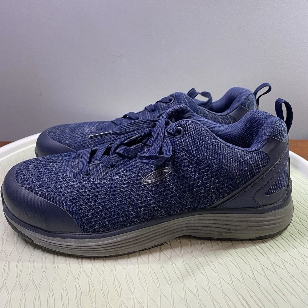 Keen Utility ASTM Aluminum‎ Toe Non Slip Work Shoes Navy Blue Women's Sz 9.5M